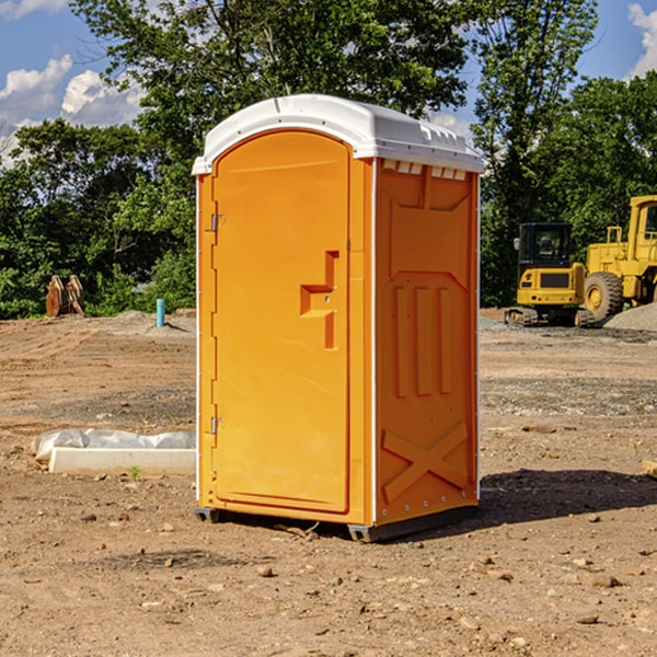 how often are the porta potties cleaned and serviced during a rental period in Redig SD